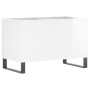 Mueble discos madera contrachapada blanco brillo 74,5x38x48 cm de vidaXL, Almacenamiento para CD y DVD - Ref: Foro24-831734, ...