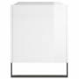 Mueble discos madera contrachapada blanco brillo 74,5x38x48 cm de vidaXL, Almacenamiento para CD y DVD - Ref: Foro24-831734, ...