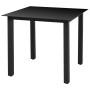 Black aluminum and glass garden table 80x80x74 cm by vidaXL, Garden tables - Ref: Foro24-42787, Price: 133,20 €, Discount: %