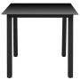 Black aluminum and glass garden table 80x80x74 cm by vidaXL, Garden tables - Ref: Foro24-42787, Price: 133,20 €, Discount: %