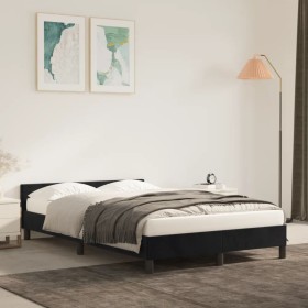 Bed frame with black velvet headboard 120x200 cm by vidaXL, Beds and slatted bases - Ref: Foro24-347563, Price: 113,99 €, Dis...