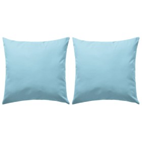 Outdoor cushions 2 units 45x45 cm light blue by vidaXL, Cushions - Ref: Foro24-132298, Price: 22,99 €, Discount: %