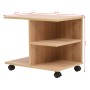 Shelf with wheel 50x35x42 cm oak color by vidaXL, Bookcases and shelves - Ref: Foro24-245723, Price: 53,24 €, Discount: %