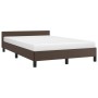 Estructura de cama cabecero cuero sintético marrón 120x200 cm de vidaXL, Camas y somieres - Ref: Foro24-347492, Precio: 121,1...