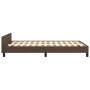 Brown synthetic leather headboard bed frame 120x200 cm by vidaXL, Beds and slatted bases - Ref: Foro24-347492, Price: 121,28 ...