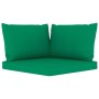 4-Sitzer-Gartensofa mit grünen Kissen von vidaXL, Gartensets - Ref: Foro24-3065089, Preis: 246,25 €, Rabatt: %