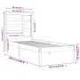 Estructura de cama madera maciza de pino blanca 90x200 cm de vidaXL, Camas y somieres - Ref: Foro24-3105781, Precio: 87,79 €,...