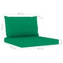 4-Sitzer-Gartensofa mit grünen Kissen von vidaXL, Gartensets - Ref: Foro24-3065089, Preis: 246,25 €, Rabatt: %