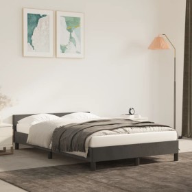 Dark gray velvet bed frame with headboard 120x200 cm by vidaXL, Beds and slatted bases - Ref: Foro24-347562, Price: 110,84 €,...