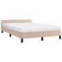 Estructura de cama cabecero cuero sintético capuchino 120x200cm de vidaXL, Camas y somieres - Ref: Foro24-347494, Precio: 124...