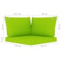 4-Sitzer-Gartensofa mit leuchtend grünen Kissen von vidaXL, Gartensets - Ref: Foro24-3065269, Preis: 246,25 €, Rabatt: %