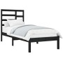 Solid black pine wood bed frame 90x200 cm by vidaXL, Beds and slatted bases - Ref: Foro24-3105784, Price: 99,73 €, Discount: %