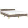 Estructura de cama con cabecero de tela gris taupe 140x190 cm de vidaXL, Camas y somieres - Ref: Foro24-347411, Precio: 113,3...