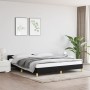 Bed frame with black fabric headboard 160x200 cm by vidaXL, Beds and slatted bases - Ref: Foro24-347425, Price: 121,63 €, Dis...