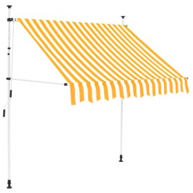 Manuell einziehbare Markise 200 cm orange-weiß gestreift von vidaXL, Markisen - Ref: Foro24-43232, Preis: 91,99 €, Rabatt: %