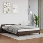 Brown synthetic leather headboard bed frame 140x190 cm by vidaXL, Beds and slatted bases - Ref: Foro24-347498, Price: 133,40 ...