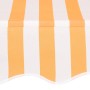 Manual retractable awning 200 cm orange and white striped by vidaXL, Awnings - Ref: Foro24-43232, Price: 96,55 €, Discount: %