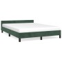 Estructura cama con cabecero terciopelo verde oscuro 140x190 cm de vidaXL, Camas y somieres - Ref: Foro24-347570, Precio: 127...