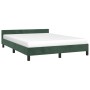 Estructura cama con cabecero terciopelo verde oscuro 140x190 cm de vidaXL, Camas y somieres - Ref: Foro24-347570, Precio: 127...