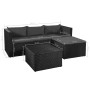 Garden furniture set 3 pieces black and gray synthetic rattan by vidaXL, Garden sets - Ref: Foro24-44169, Price: 377,93 €, Di...