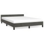 Dark gray velvet bed frame with headboard 140x190 cm by vidaXL, Beds and slatted bases - Ref: Foro24-347568, Price: 110,97 €,...