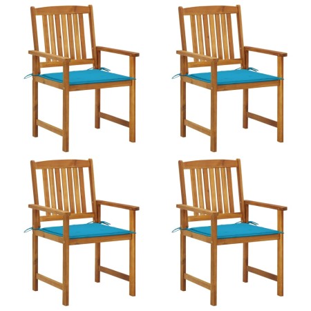 Garden chairs with cushions 4 units solid acacia wood by vidaXL, Garden chairs - Ref: Foro24-3061176, Price: 267,99 €, Discou...