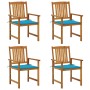 Garden chairs with cushions 4 units solid acacia wood by vidaXL, Garden chairs - Ref: Foro24-3061176, Price: 267,99 €, Discou...