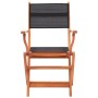 Folding garden chairs 2 units eucalyptus wood black textilene by vidaXL, Garden chairs - Ref: Foro24-48692, Price: 146,99 €, ...