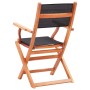 Folding garden chairs 2 units eucalyptus wood black textilene by vidaXL, Garden chairs - Ref: Foro24-48692, Price: 145,62 €, ...