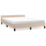 Estructura de cama cabecero cuero sintético capuchino 140x190cm de vidaXL, Camas y somieres - Ref: Foro24-347500, Precio: 138...