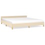 Estructura de cama con cabecero de tela color crema 160x200 cm de vidaXL, Camas y somieres - Ref: Foro24-347428, Precio: 131,...