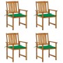 Garden chairs with cushions 4 units solid acacia wood by vidaXL, Garden chairs - Ref: Foro24-3061178, Price: 268,80 €, Discou...