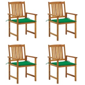 Garden chairs with cushions 4 units solid acacia wood by vidaXL, Garden chairs - Ref: Foro24-3061178, Price: 268,80 €, Discou...