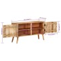 Sideboard aus massivem Mangoholz 110x30x60 cm von vidaXL, Sideboards - Ref: Foro24-246145, Preis: 307,46 €, Rabatt: %