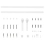 Kit herrajes para puertas correderas de acero blanco 183 cm de vidaXL, Marcos de puertas - Ref: Foro24-151707, Precio: 72,71 ...