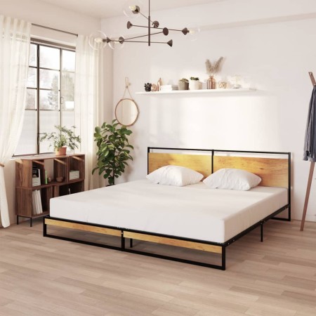 Estructura de cama de metal 200x200 cm de vidaXL, Camas y somieres - Ref: Foro24-324868, Precio: 188,92 €, Descuento: %