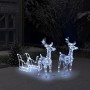 Christmas decoration reindeer and sleigh acrylic 160 LEDs 130 cm by vidaXL, Christmas lights - Ref: Foro24-289979, Price: 85,...