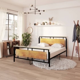 Estructura de cama de metal 160x200 cm de vidaXL, Camas y somieres - Ref: Foro24-324873, Precio: 168,78 €, Descuento: %