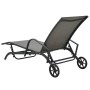 2 units of sun loungers with table, made of textilene and steel. by vidaXL, Loungers - Ref: Foro24-47846, Price: 225,11 €, Di...