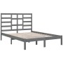 Estructura de cama madera maciza de pino gris 120x200 cm de vidaXL, Camas y somieres - Ref: Foro24-3105792, Precio: 128,59 €,...