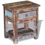 Mesa auxiliar con 1 cajón madera maciza reciclada 43x33x51 cm de vidaXL, Mesas auxiliares - Ref: Foro24-243456, Precio: 117,5...