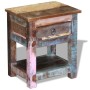 Mesa auxiliar con 1 cajón madera maciza reciclada 43x33x51 cm de vidaXL, Mesas auxiliares - Ref: Foro24-243456, Precio: 117,5...