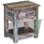 Mesa auxiliar con 1 cajón madera maciza reciclada 43x33x51 cm de vidaXL, Mesas auxiliares - Ref: Foro24-243456, Precio: 117,5...