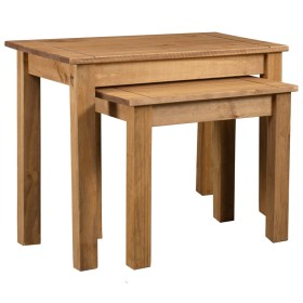 Stackable tables 2 units solid pine wood Panama Range by vidaXL, Side tables - Ref: Foro24-282676, Price: 71,80 €, Discount: %