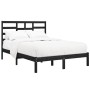 Estructura de cama madera maciza de pino negro 120x200 cm de vidaXL, Camas y somieres - Ref: Foro24-3105794, Precio: 152,88 €...