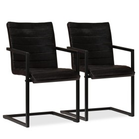 Dining chairs 2 units anthracite genuine leather by vidaXL, dining chairs - Ref: Foro24-245659, Price: 261,37 €, Discount: %