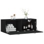 Wandschrank Holzwerkstoff schwarz 100x36,5x35 cm von vidaXL, Schließfächer und Lagerschränke - Ref: Foro24-830125, Preis: 50,...