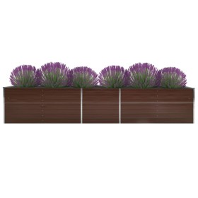 Brown galvanized steel garden bed 400x80x77 cm by vidaXL, Pots and planters - Ref: Foro24-47062, Price: 142,43 €, Discount: %