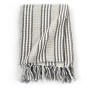 Gray and white cotton striped blanket 160x210 cm by vidaXL, Blankets - Ref: Foro24-245328, Price: 24,31 €, Discount: %