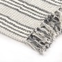 Gray and white cotton striped blanket 160x210 cm by vidaXL, Blankets - Ref: Foro24-245328, Price: 24,31 €, Discount: %